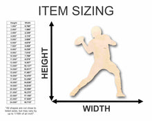 Load image into Gallery viewer, Unfinished Wood Football Player Silhouette - Craft- up to 24&quot; DIY
