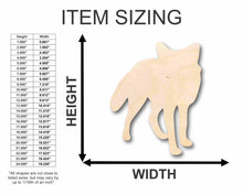 Load image into Gallery viewer, Unfinished Wood Fox Silhouette - Craft- up to 24&quot; DIY
