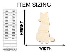 Load image into Gallery viewer, Unfinished Wood Sitting Fox Shape - Craft - up to 36&quot; DIY
