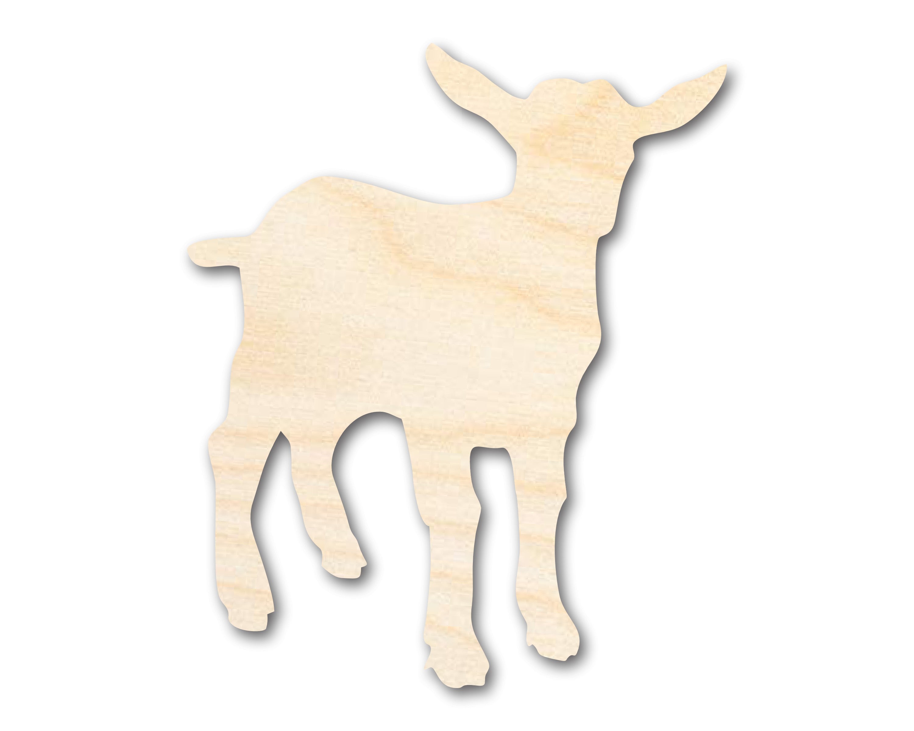 Unfinished Wood Goat Shape - Farm Animal Craft - up to 36