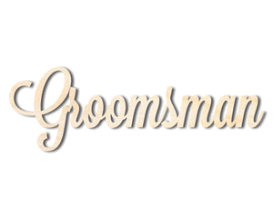 Unfinished Wood Groomsman Shape - Word Craft - up to 36"