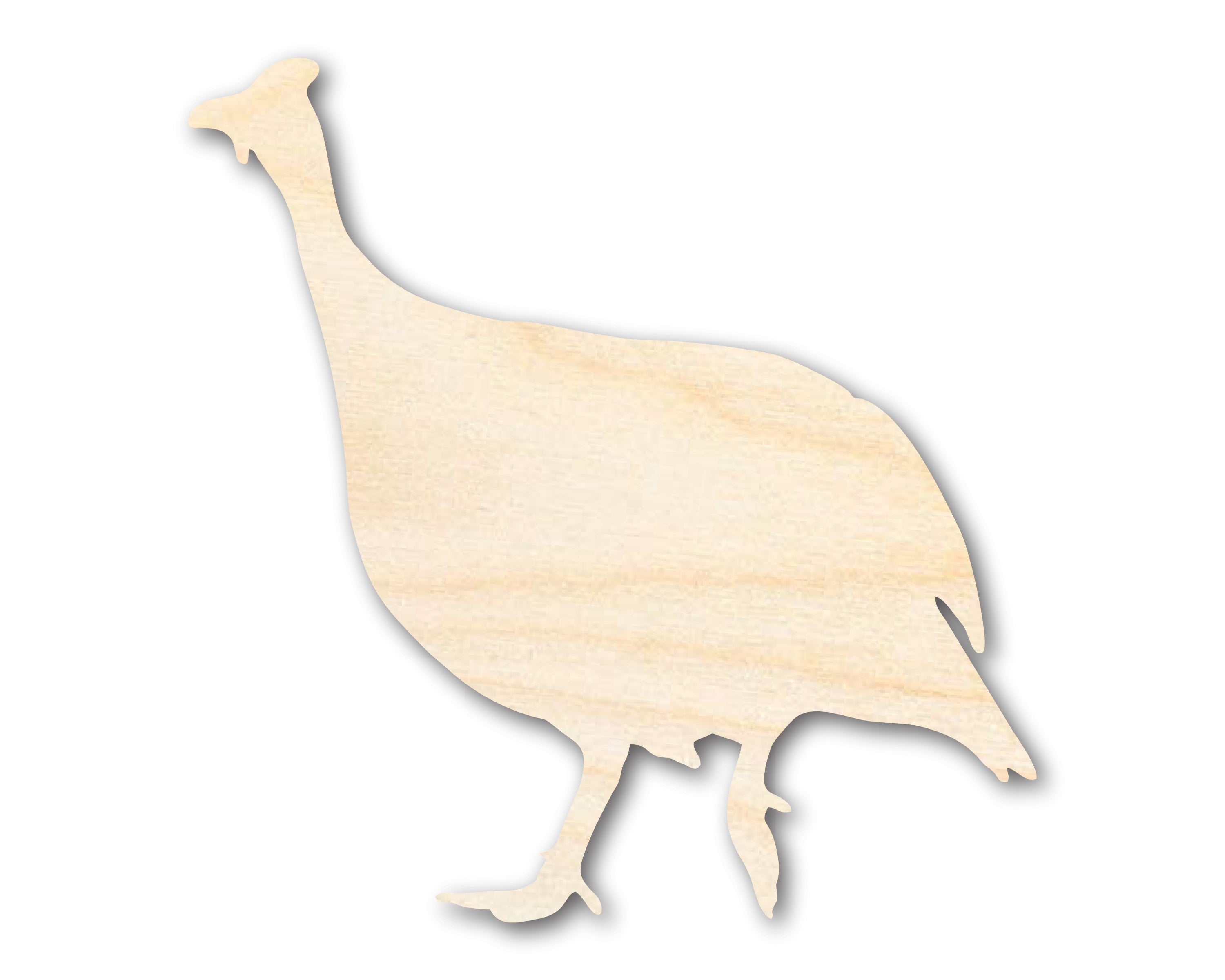 Unfinished Wood Guinea Fowl Shape - Craft - up to 36