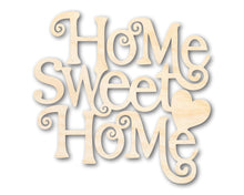 Load image into Gallery viewer, Unfinished Wood Home Sweet Home Shape - Word Craft - up to 36&quot;
