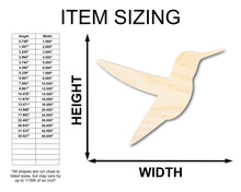 Load image into Gallery viewer, Unfinished Wood Hummingbird Shape - Garden Wildlife Craft - up to 36&quot; DIY
