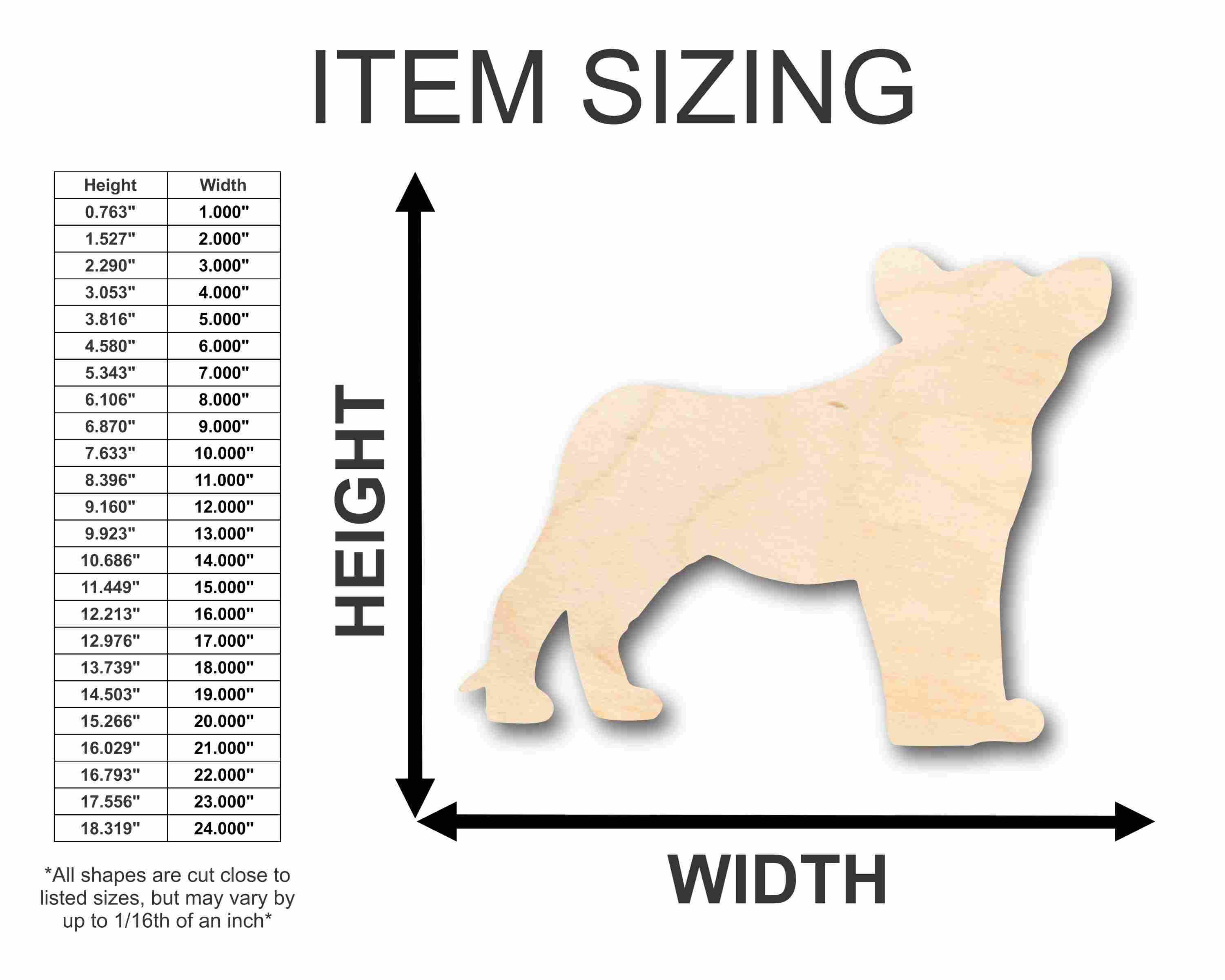 Unfinished Wood Lion Silhouette - Craft- up to 24
