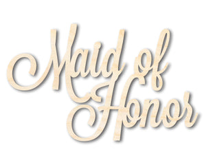 Unfinished Wood Maid of Honor Shape - Word Craft - up to 36"