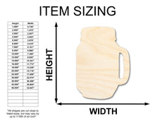 Load image into Gallery viewer, Unfinished Wood Jar with Handle Shape - Country Craft - up to 36&quot; DIY
