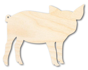 Unfinished Wood Pig Shape - Animal Craft - up to 36" DIY