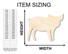 Load image into Gallery viewer, Unfinished Wood Pig Shape - Animal Craft - up to 36&quot; DIY
