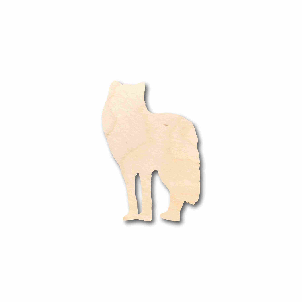 Unfinished Wood Wolf Silhouette - Craft- up to 24
