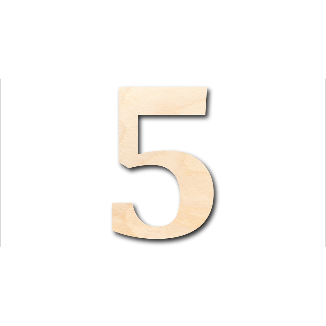 Unfinished Wood Cambria Number 5 Shape - Craft - up to 46