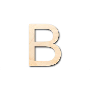 Unfinished Wood Arial Letter B Shape - Craft - up to 36" DIY