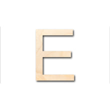 Load image into Gallery viewer, Unfinished Wood Arial Letter E Shape - Craft - up to 36&quot; DIY
