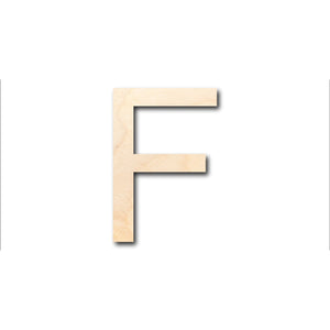 Unfinished Wood Arial Letter F Shape - Craft - up to 36" DIY