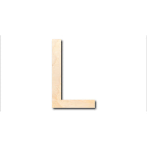 Unfinished Wood Arial Letter L Shape - Craft - up to 46" DIY