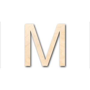 Unfinished Wood Arial Letter M Shape - Craft - up to 36" DIY