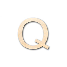 Load image into Gallery viewer, Unfinished Wood Arial Letter Q Shape - Craft - up to 36&quot; DIY

