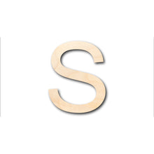 Load image into Gallery viewer, Unfinished Wood Arial Letter S Shape - Craft - up to 36&quot; DIY
