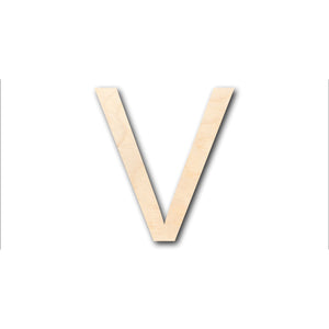 Unfinished Wood Arial Letter V Shape - Craft - up to 36" DIY