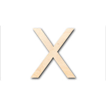 Load image into Gallery viewer, Unfinished Wood Arial Letter X Shape - Craft - up to 36&quot; DIY
