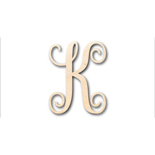 Load image into Gallery viewer, Unfinished Wood Monogram K Shape - Craft - up to 36&quot; DIY
