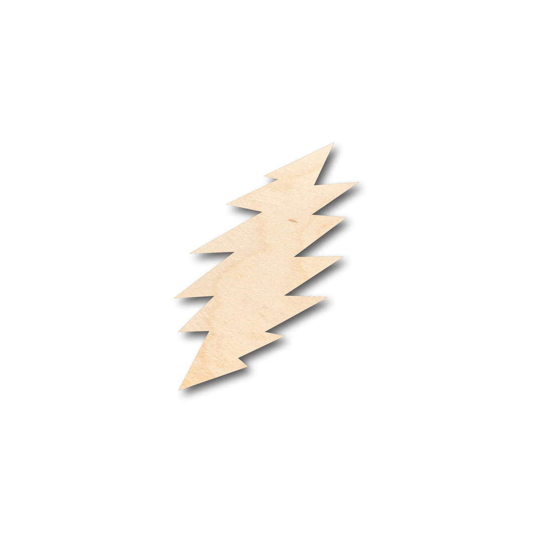 Unfinished Wood Lightning Bolt Shape - Craft - up to 36