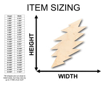 Load image into Gallery viewer, Unfinished Wood Lightning Bolt Shape - Craft - up to 36&quot; DIY
