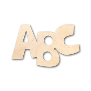 Unfinished Wood ABC Shape - Alphabet - Craft - up to 36" DIY