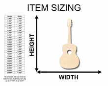 Load image into Gallery viewer, Unfinished Wood Acoustic Guitar Silhouette - Craft- up to 24&quot; DIY
