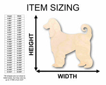 Load image into Gallery viewer, Unfinished Wood Afgan Hound Dog Silhouette - Craft- up to 24&quot; DIY
