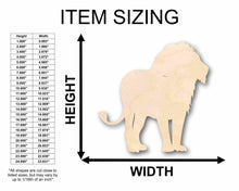 Load image into Gallery viewer, Unfinished Wood African Lion Silhouette - Craft- up to 24&quot; DIY
