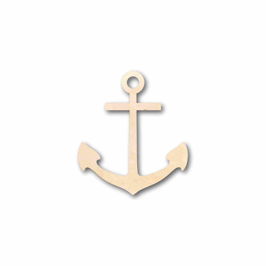 Unfinished Wood Anchor Silhouette - Craft- up to 24