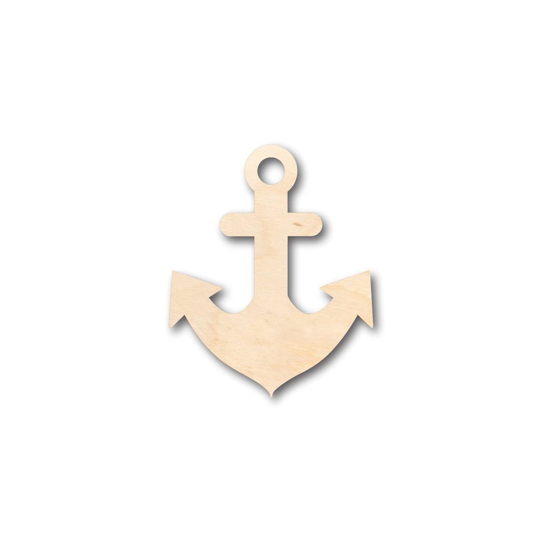 Unfinished Wood Thick Anchor Shape - Craft - up to 36