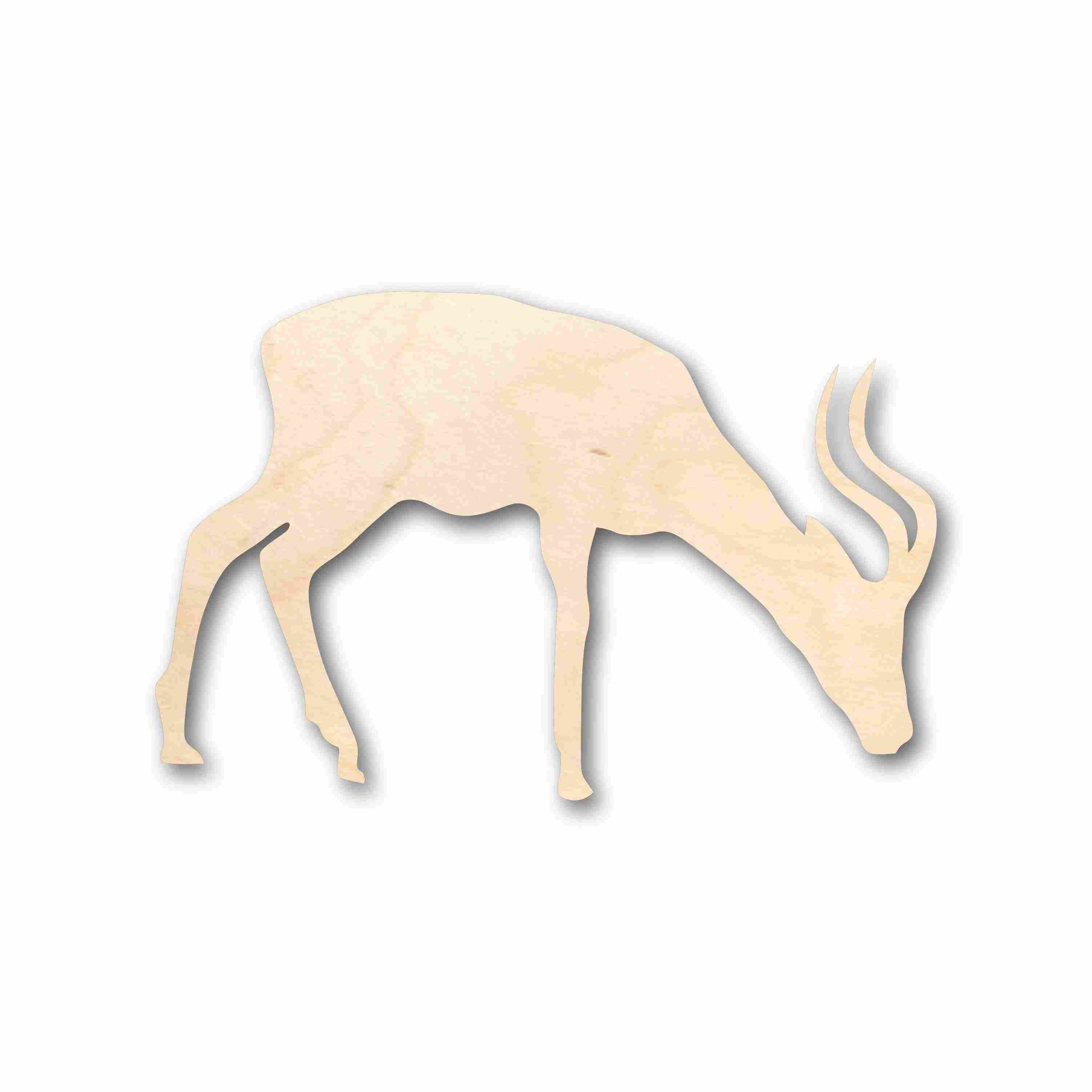 Unfinished Wood Antelope Silhouette - Craft- up to 24