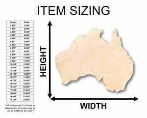 Unfinished Wood Australia Silhouette - Craft- up to 24" DIY