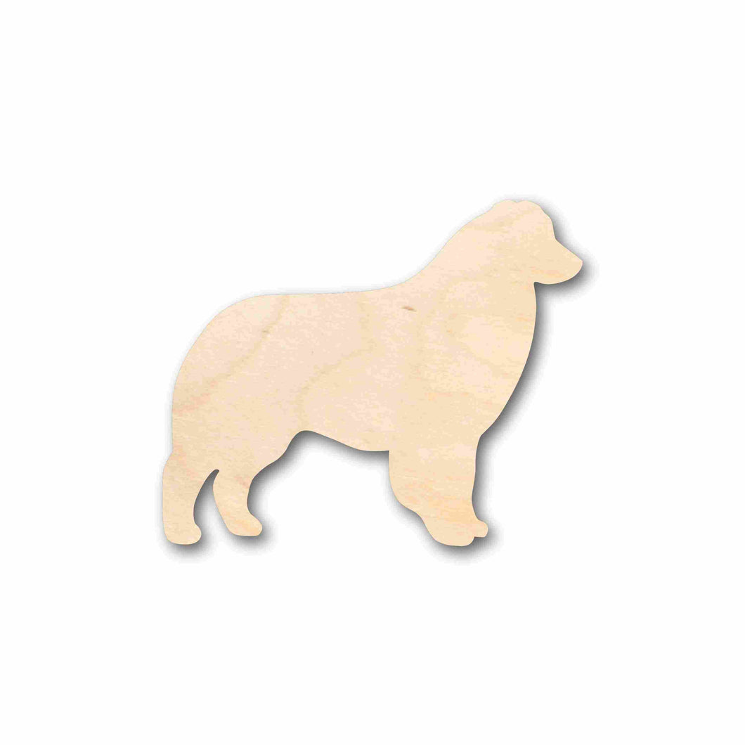 Unfinished Wood Australian Shepard Dog Silhouette - Craft- up to 24