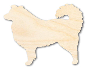 Unfinished Wood Australian Shepherd Dog Shape - Dog Craft - up to 36" DIY