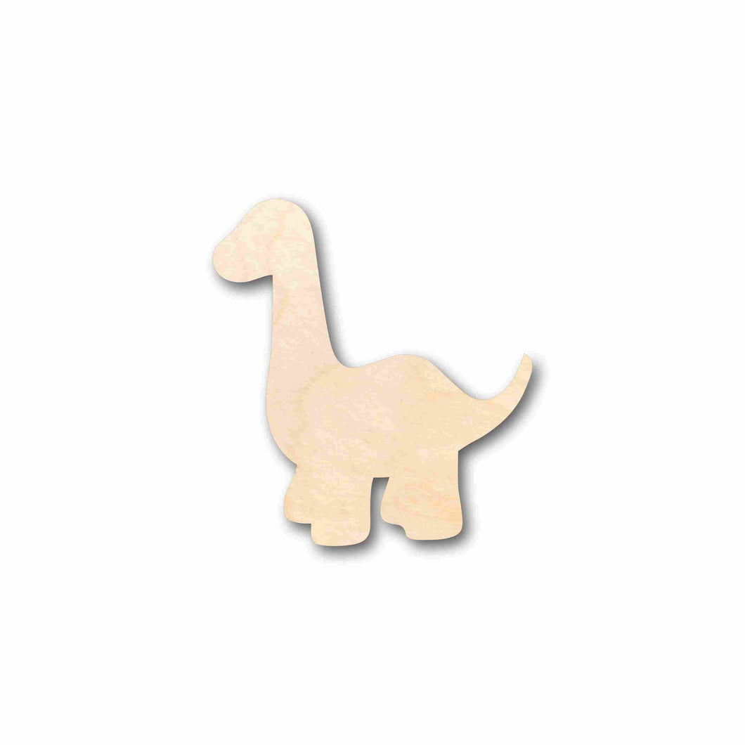Unfinished Wood Baby Dinosaur Brontosaurus Silhouette - Craft- up to 24