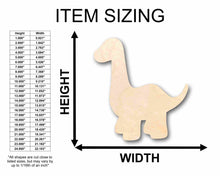 Load image into Gallery viewer, Unfinished Wood Baby Dinosaur Brontosaurus Silhouette - Craft- up to 24&quot; DIY
