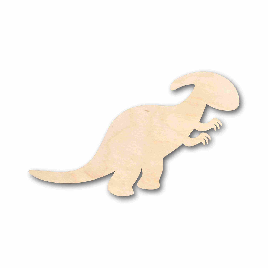 Unfinished Wood Baby Dinosaur Parasaurolophus Silhouette - Craft- up to 24