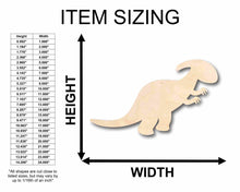 Load image into Gallery viewer, Unfinished Wood Baby Dinosaur Parasaurolophus Silhouette - Craft- up to 24&quot; DIY
