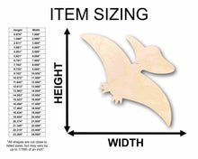 Load image into Gallery viewer, Unfinished Wood Baby Dinosaur Pterodactyl Silhouette - Craft- up to 24&quot; DIY
