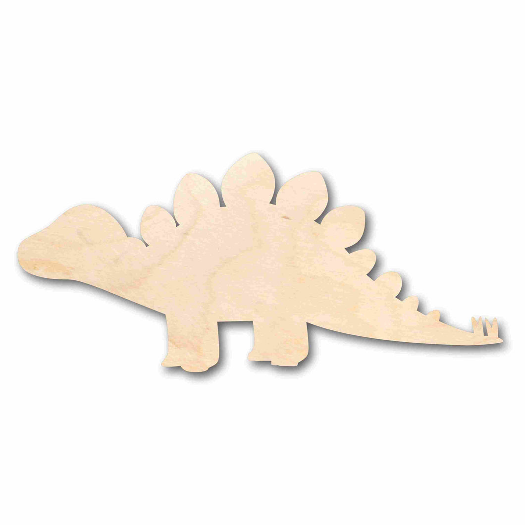 Unfinished Wood Baby Dinosaur Stegosaurus Silhouette - Craft- up to 24