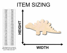 Load image into Gallery viewer, Unfinished Wood Baby Dinosaur Stegosaurus Silhouette - Craft- up to 24&quot; DIY

