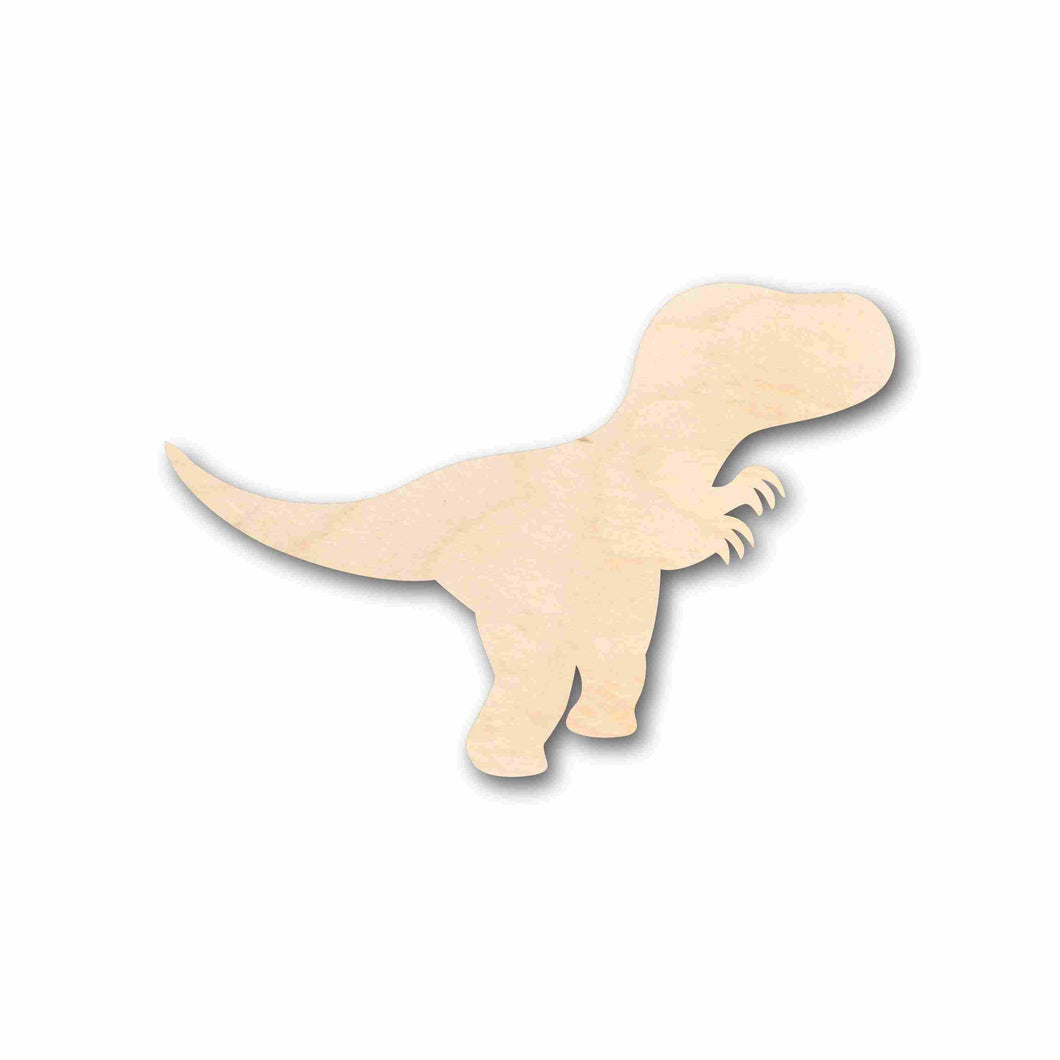 Unfinished Wood Baby Dinosaur T Rex Silhouette - Craft- up to 24