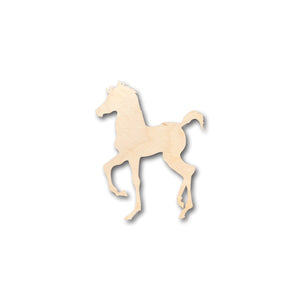 Unfinished Wood Baby Horse Colt Shape - Craft - up to 36" DIY