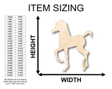 Load image into Gallery viewer, Unfinished Wood Baby Horse Colt Shape - Craft - up to 36&quot; DIY
