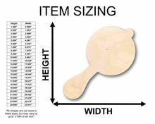 Load image into Gallery viewer, Unfinished Wood Baby Rattle Silhouette - Craft- up to 24&quot; DIY
