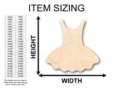 Load image into Gallery viewer, Unfinished Wood Ballet Dress Shape - Craft - up to 36&quot; DIY
