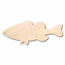 Load image into Gallery viewer, Unfinished Wood Bass Fish Silhouette - Craft- up to 24&quot; DIY
